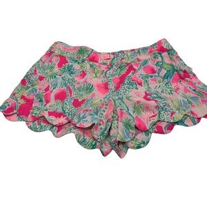 Lilly Pulitzer Women’s Dahlia Scalloped Elastic Shorts Multi-color Size M
